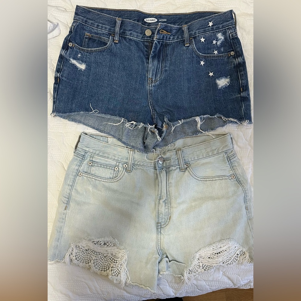 Denim Shorts Bundle - Dark Blue and Light Blue